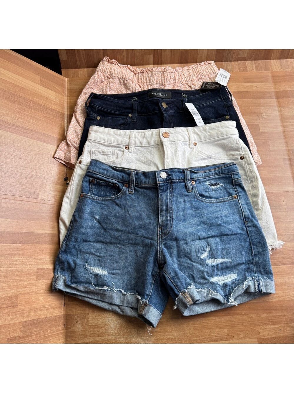 Loft,Liverpool,Abercrombie & Fitch , and gap cut off shorts bundle, size 8
